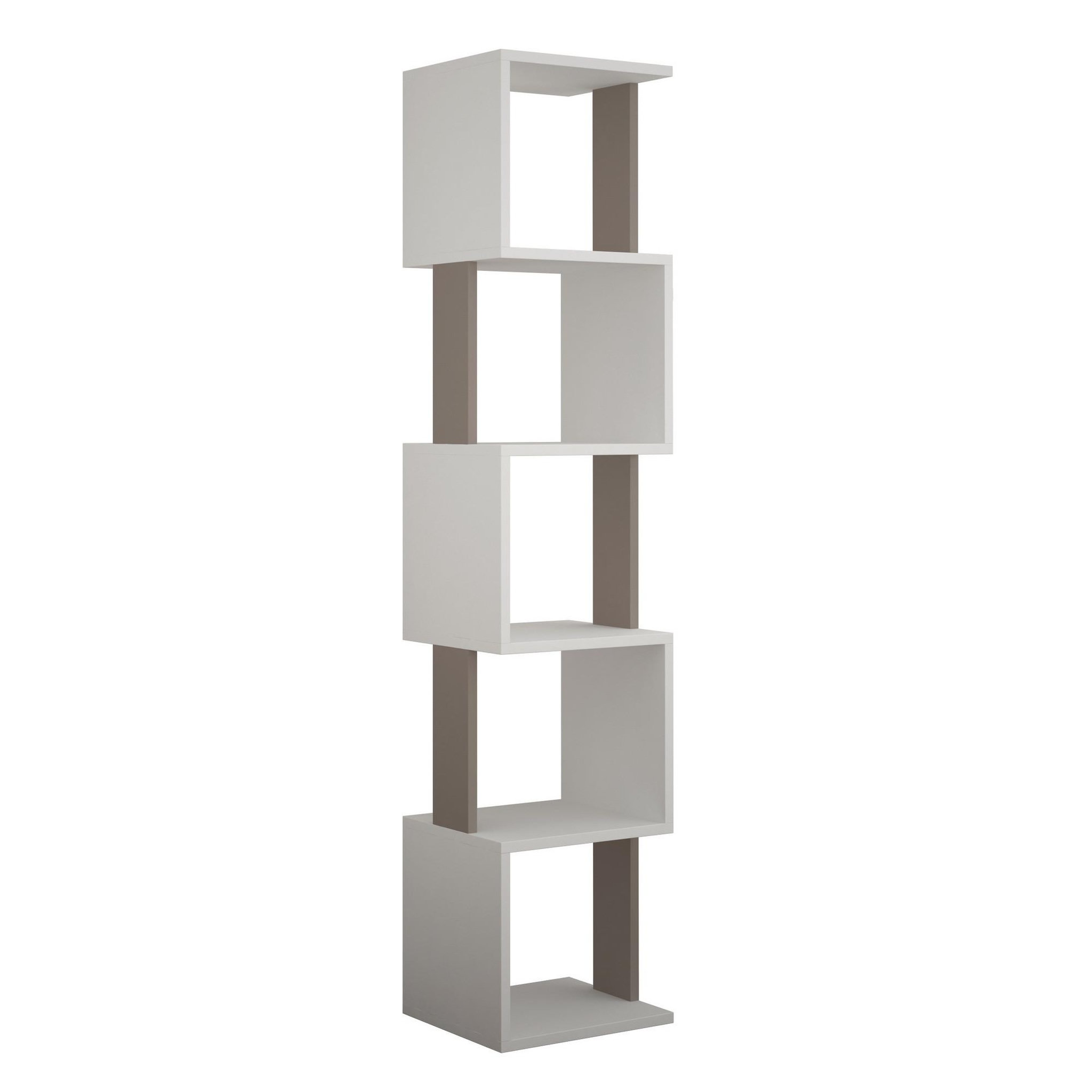 Habitat et Jardin Bibliothèque en bois  piri  - 35 x 30 x 161 cm - blancmoka clair