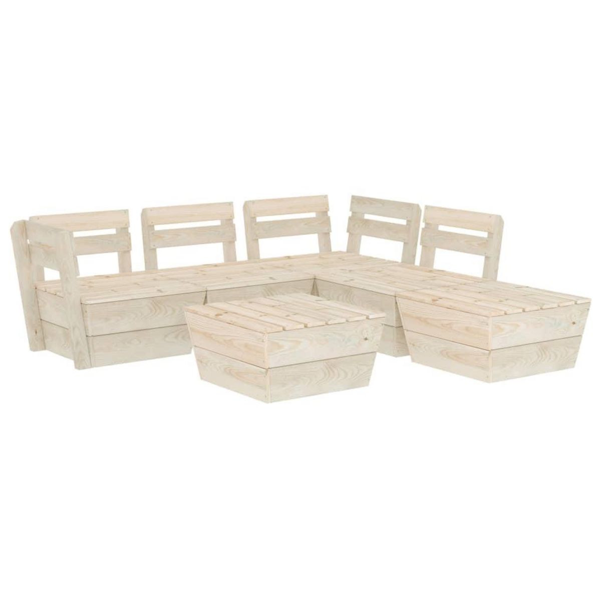 VIDAXL Salon de jardin palette 6 pcs Bois d'epicea impregne