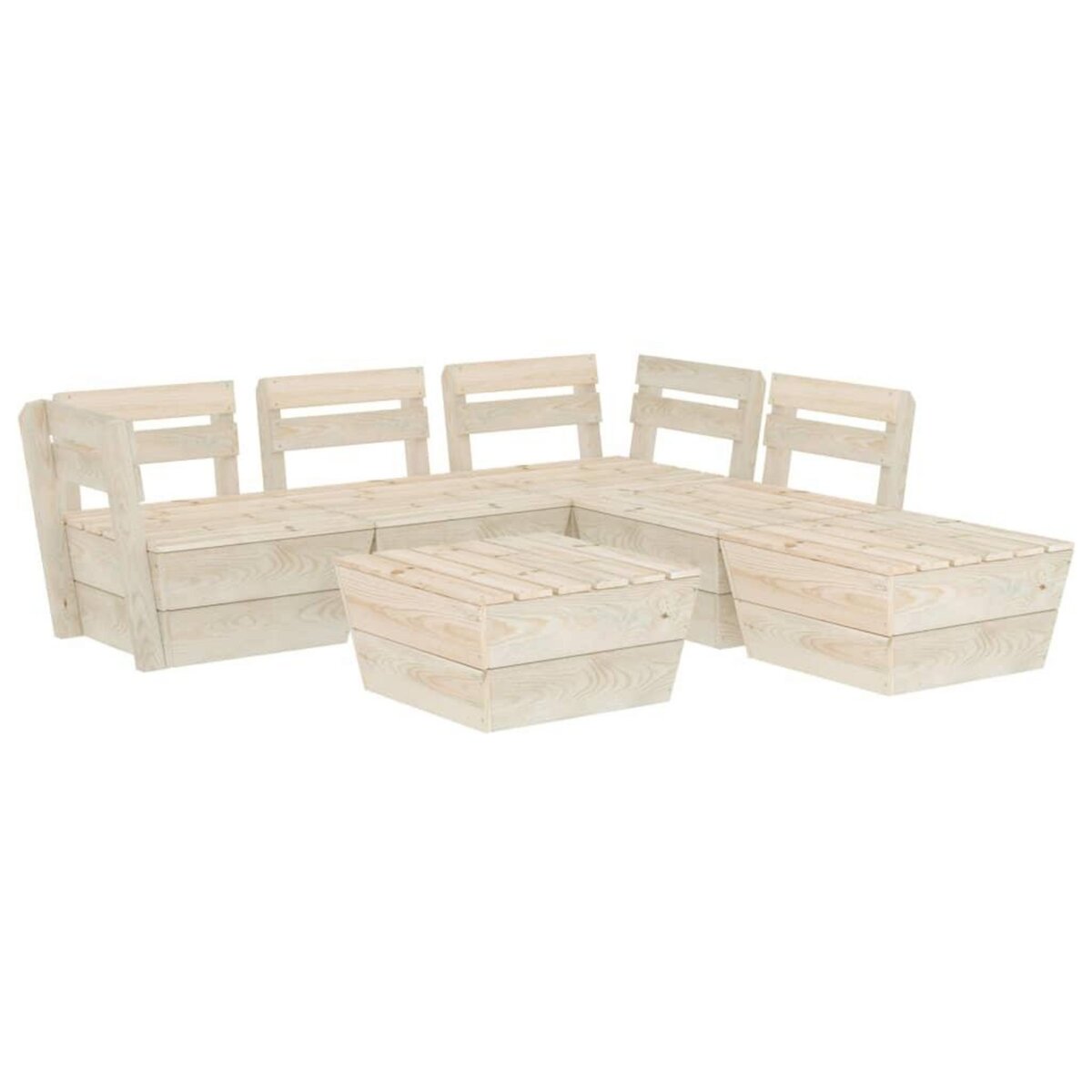 VIDAXL Salon de jardin palette 6 pcs Bois d'epicea impregne