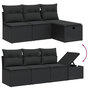 Voir la diapositive 3 : VIDAXL Salon de jardin 9 pcs avec coussins noir resine tressee