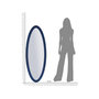 Voir la diapositive 6 : Paris Prix Miroir Mural Ovale  Oslo  150cm Bleu