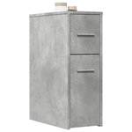 VIDAXL Armoire de salle de bain etroite avec roulettes gris beton