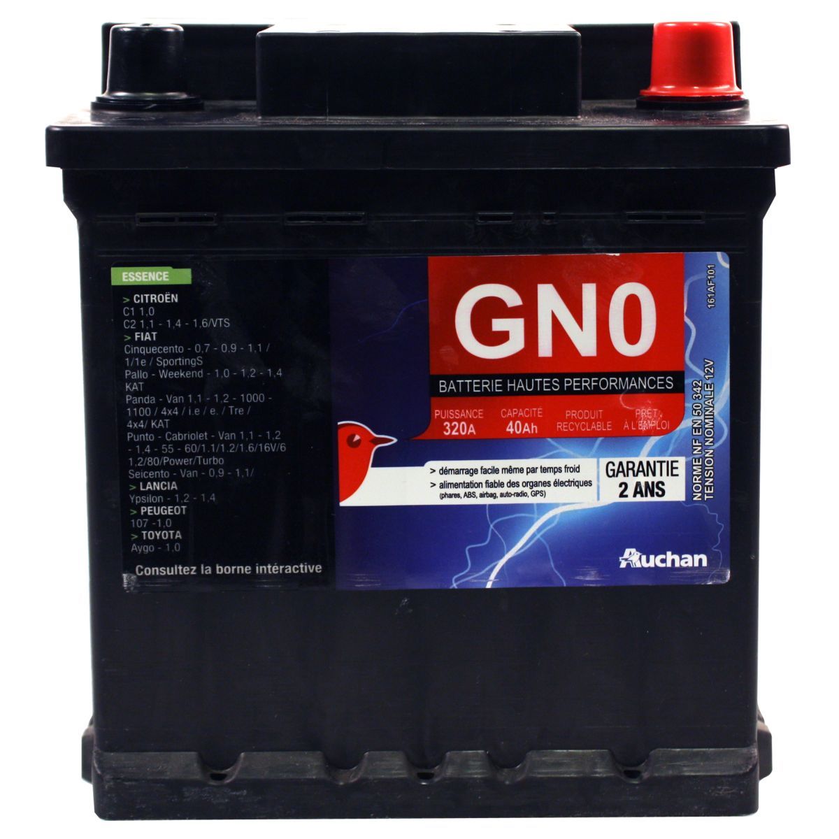 AUCHAN Batterie pour voiture GN0320A 40AH