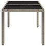 Voir la diapositive 4 : VIDAXL Table de jardin dessus en verre Gris 90x90x75 cm Resine tressee
