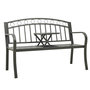 Voir la diapositive 1 : VIDAXL Banc de jardin avec table Gris 120 cm Acier