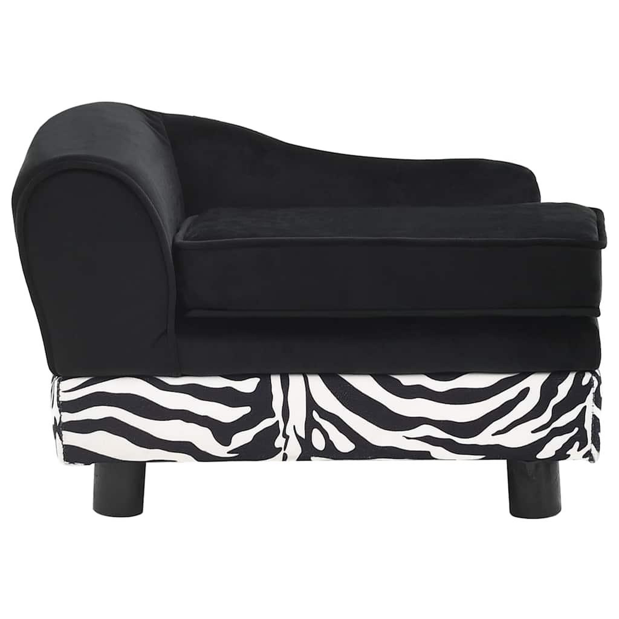 Voir la diapositive 5 : VIDAXL Canape pour chien Noir 57x34x36 cm Peluche