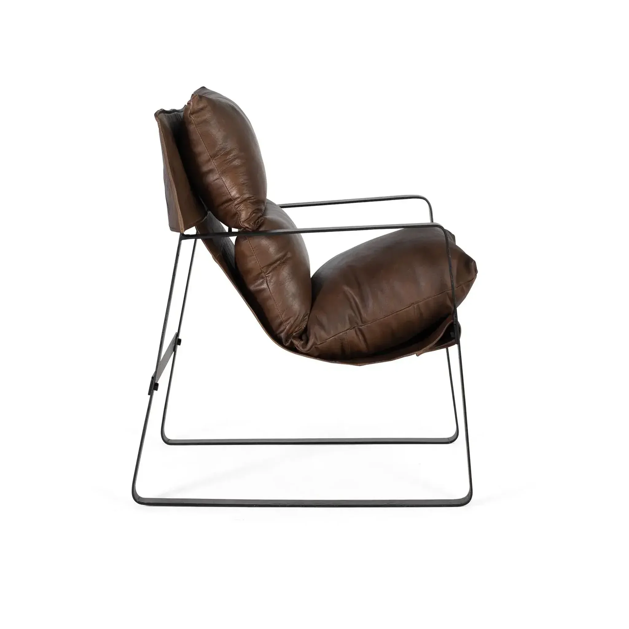 Voir la diapositive 3 : GINER Y COLOMER SL Fauteuil en cuir 58 cm style industriel