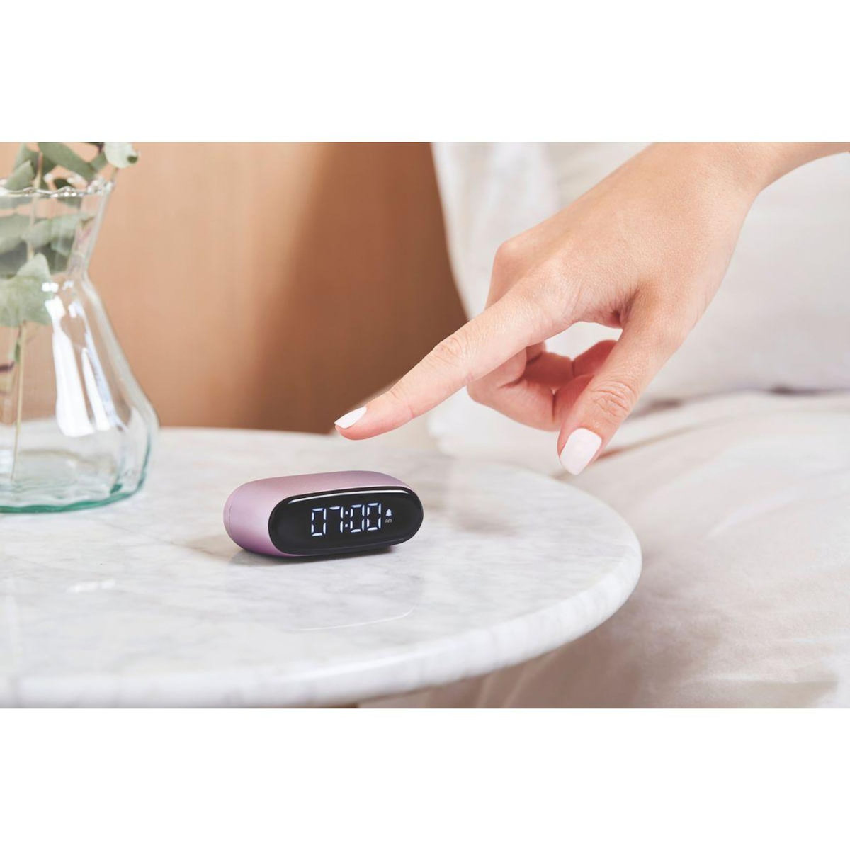 LEXON Réveil Minut ultra-compact Rechargeable Rose