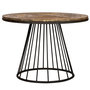 Voir la diapositive 3 : Rendez vous déco Table ronde 5 personnes en bois de cèdre et pied en métal D110 cm-Pralus