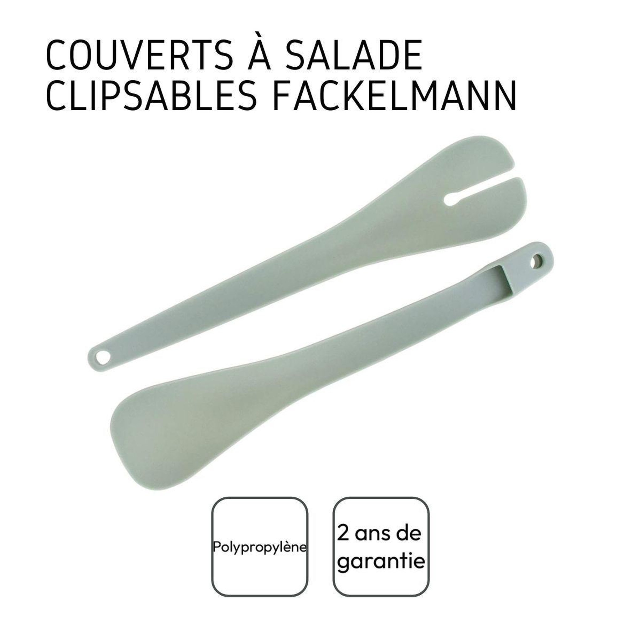 Voir la diapositive 4 : Fackelmann Lot de couverts à salade en plastique fackelmann