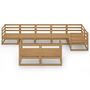 Voir la diapositive 2 : VIDAXL Salon de jardin 8 pcs marron miel bois de pin massif