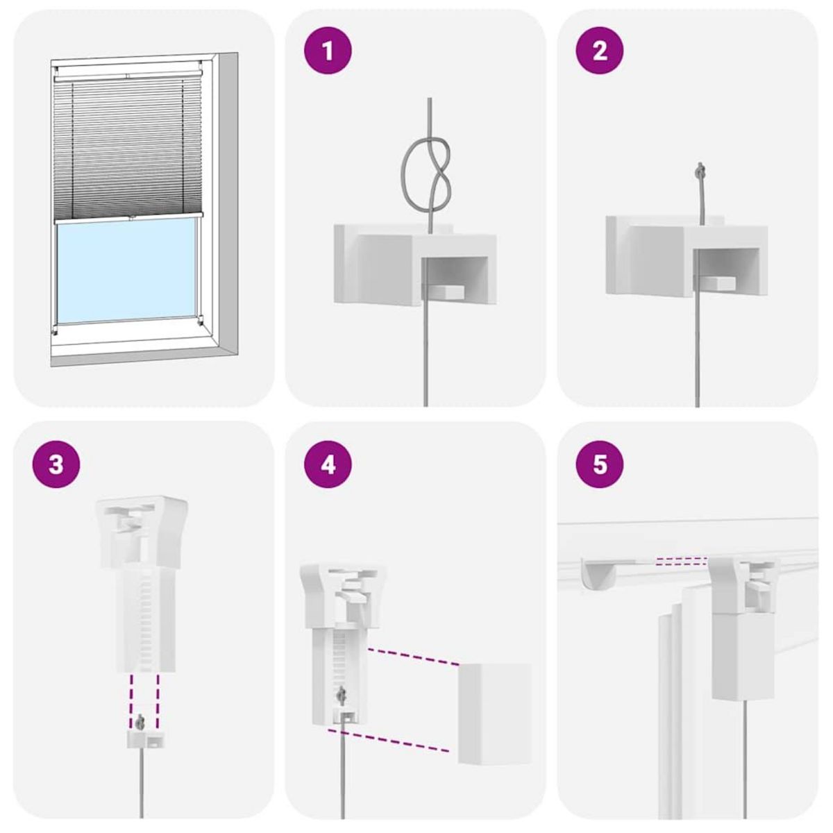 VIDAXL Store plisse 90x150 cm Blanc