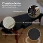 Voir la diapositive 5 : VIVEZEN Table de massage 15 cm pliante 2 zones en bois foncé avec panneau Reiki + Accessoires et housse de transport - Noir