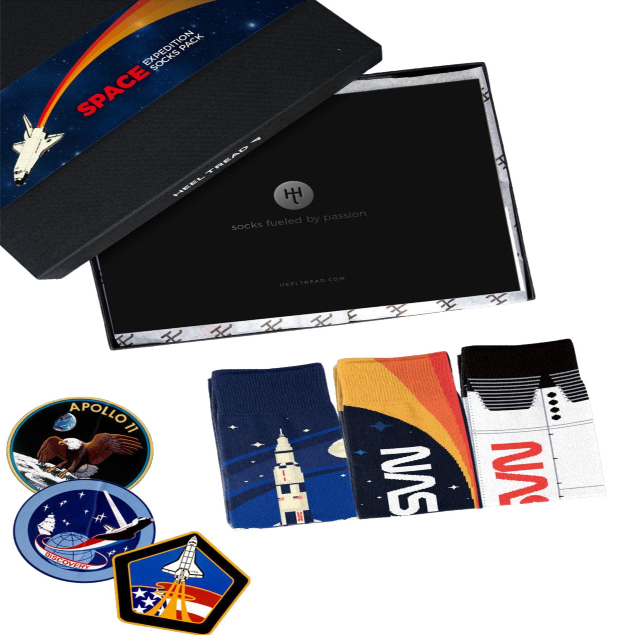 SOCK AFFAIRS Coffret chaussettes expéditions spatiales de la nasa. Coloris disponibles : Multicolore