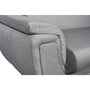 Canapé d'angle droit convertible en tissu gris 5 places FORTY