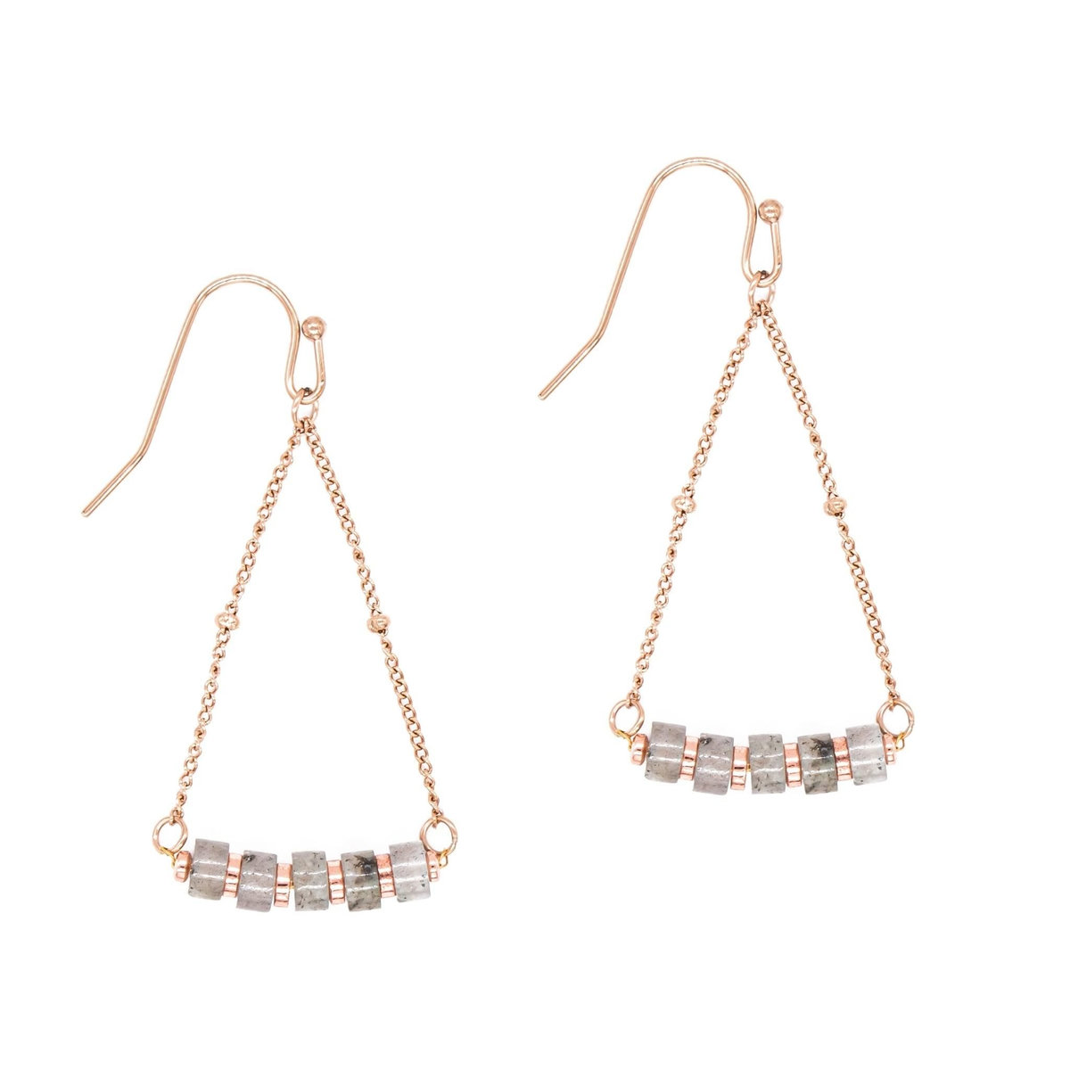 SLOYA Boucles d'oreilles Piana en pierres Labradorite