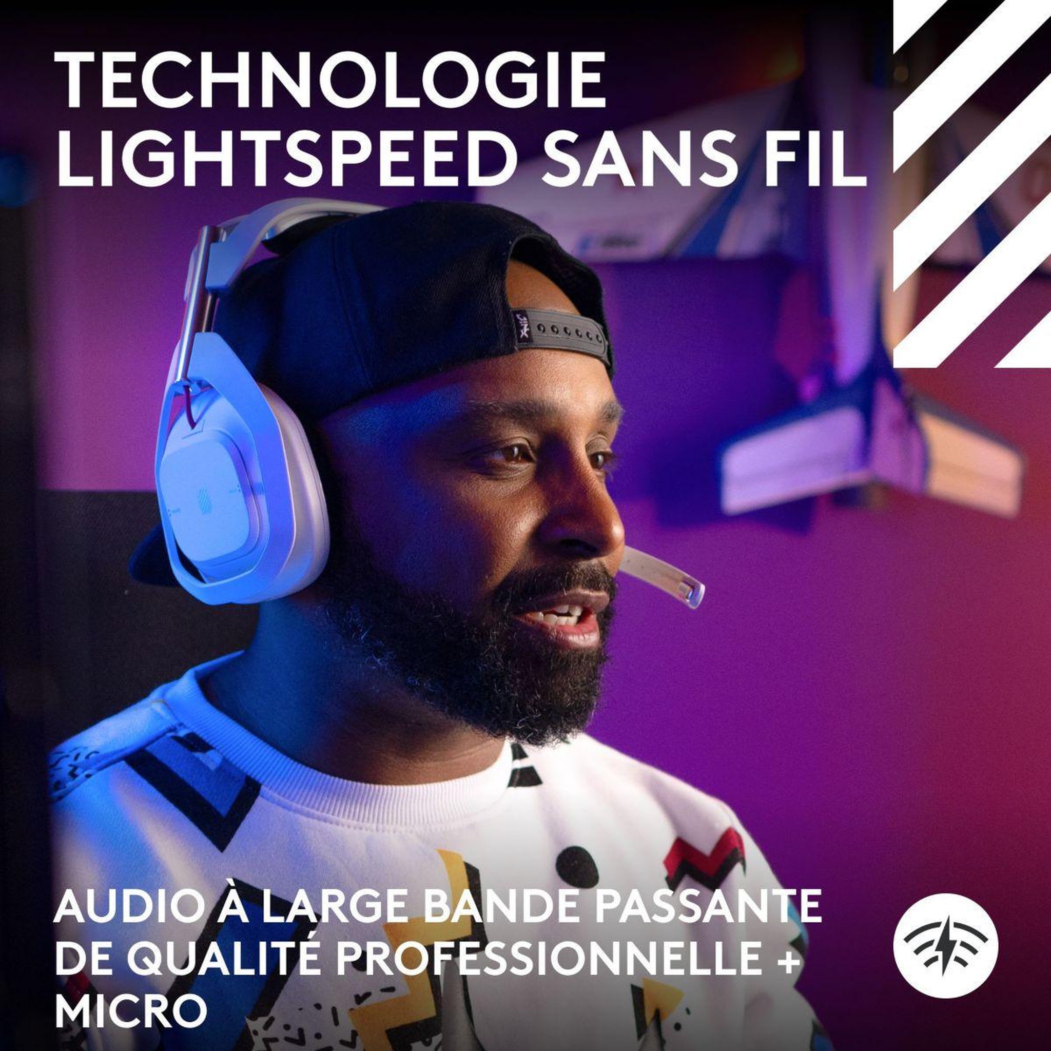 Voir la diapositive 4 : Logitech Casque gamer G Astro A50  LIGHTSPEED