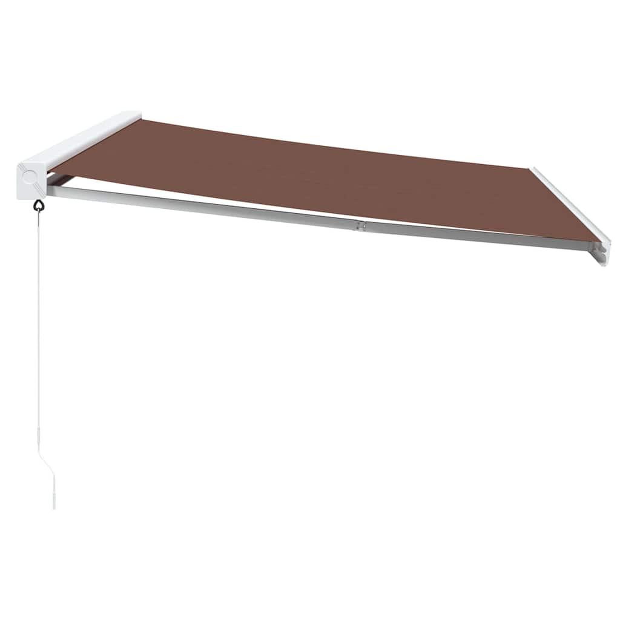 Voir la diapositive 4 : VIDAXL Auvent manuel retractable marron 400x300 cm