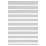 VIDAXL Store zebre gris clair largeur du tissu 100,9 cm polyester