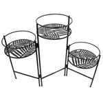 Paris Prix Porte-Plantes 3 Niveaux  Éventail  66cm Noir