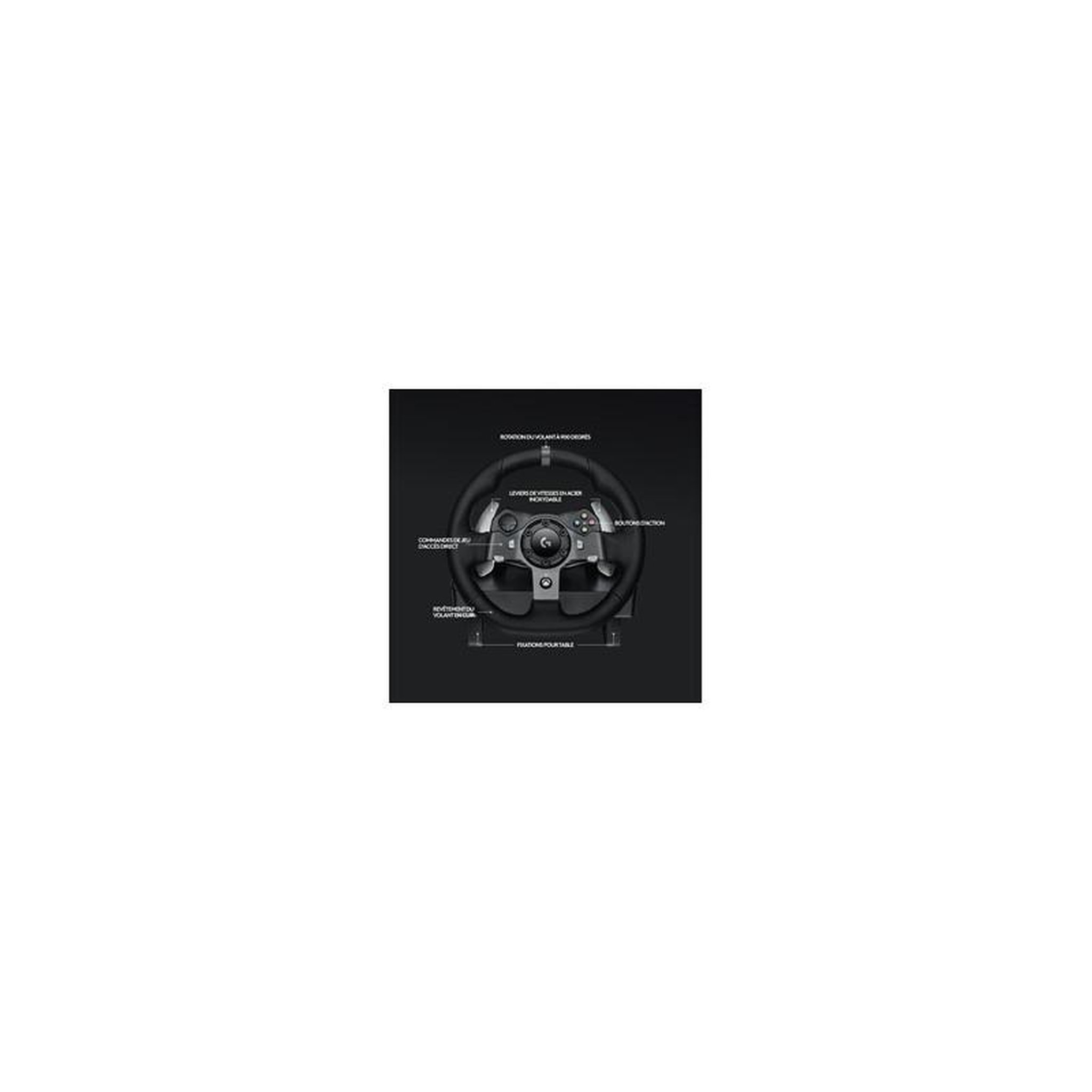 Voir la diapositive 5 : Logitech Volant gaming Logitech G920 Driving Force volant de course et pedales, retour de force realiste pour Xbox, PC et Mac