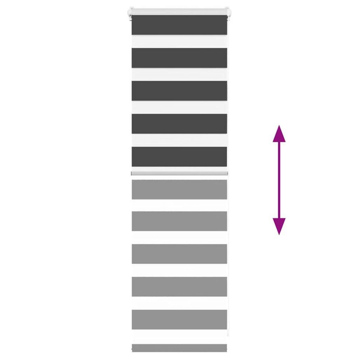 VIDAXL Store zebre noir 50x100 cm largeur du tissu 45,9 cm polyester