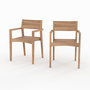 Voir la diapositive 1 : Rendez vous déco Lot de 2 chaises de jardin en bois de teck recyclé-Yogy