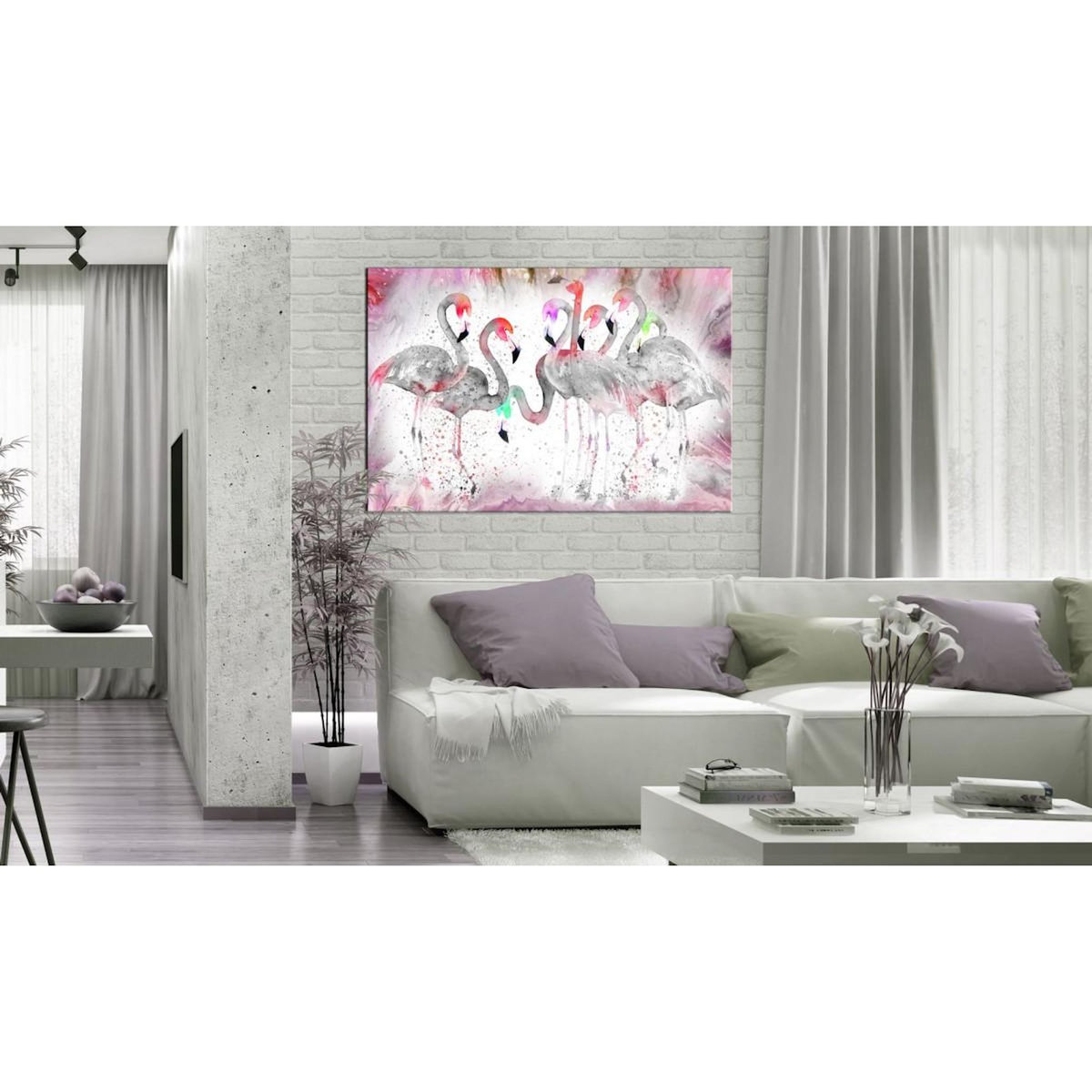Paris Prix Tableau Imprimé  Flamingoes Family