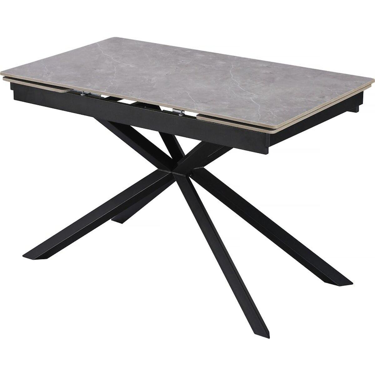 Habitat et Jardin Table à manger extensible en céramique 6 à 10 personnes  Celeste  - Gris marbré