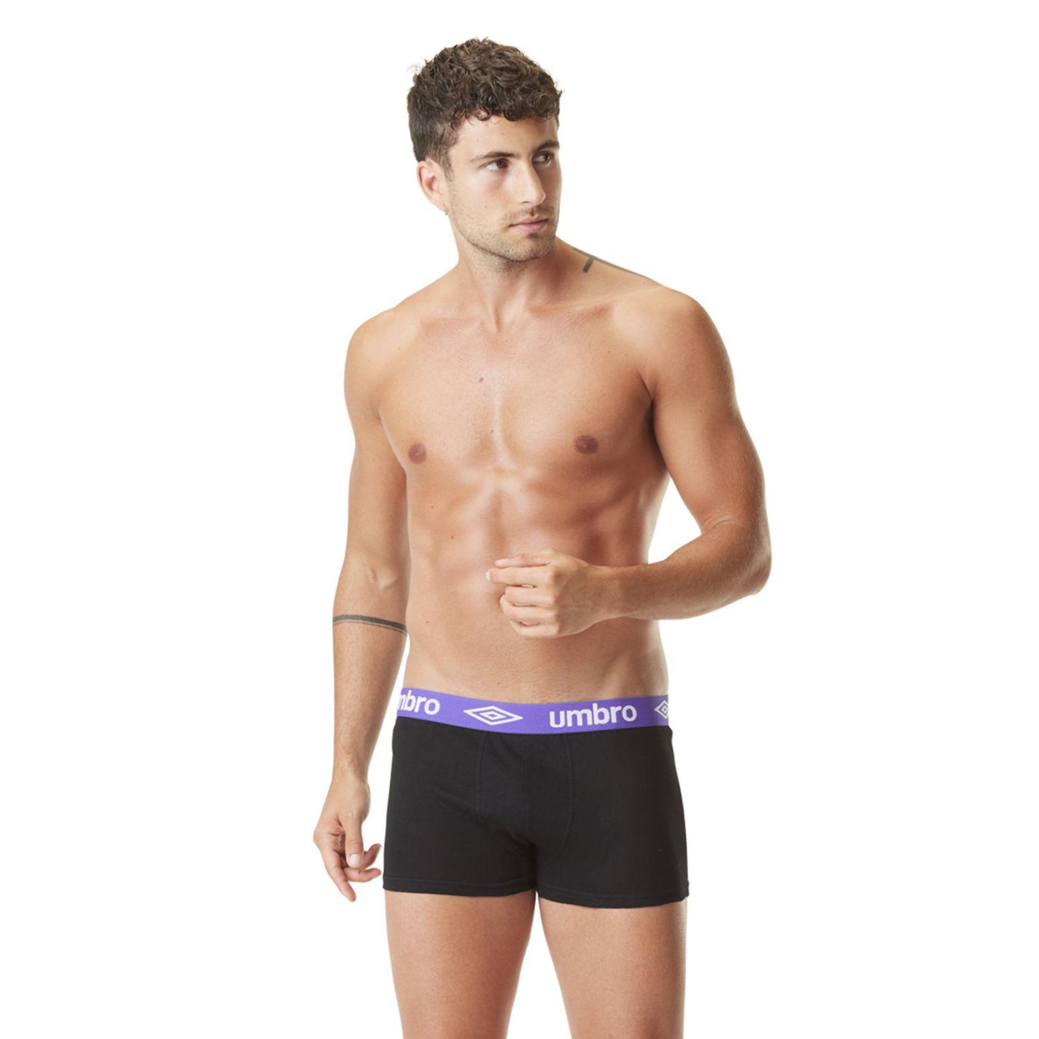 Voir la diapositive 3 : UMBRO Lot de 4 boxers en coton homme Classic