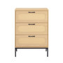 Voir la diapositive 1 : BEST MOBILIER Nagato - commode - cannage et effet bois - 70 cm