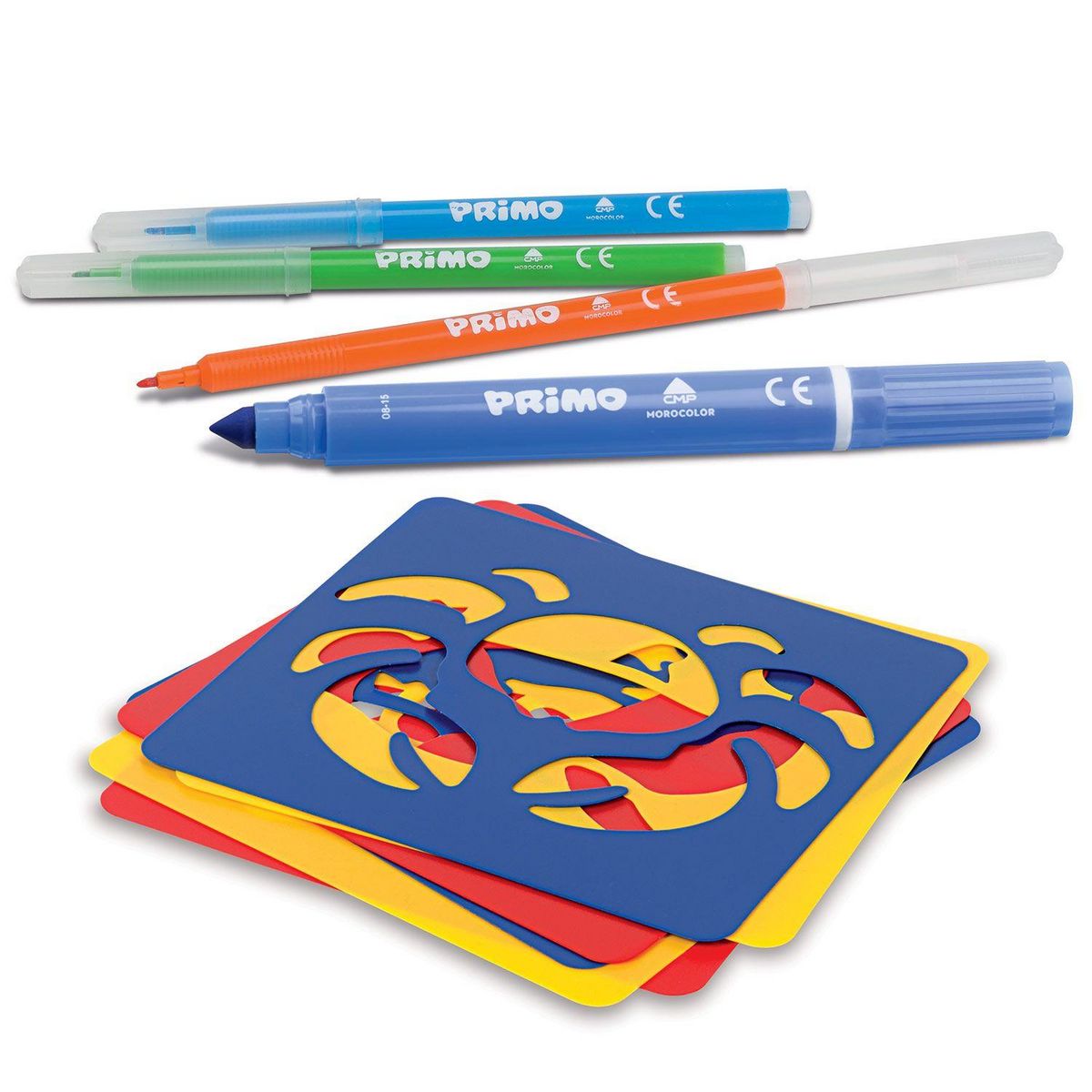 PRIMO Seau de 36 gros feutres + 36 feutres pointe fine