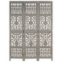 Voir la diapositive 5 : VIDAXL Cloison de separation 3 panneaux Gris 120x165 cm Bois manguier