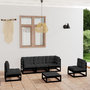 Voir la diapositive 1 : VIDAXL Salon de jardin 6 pcs avec coussins Bois de pin massif