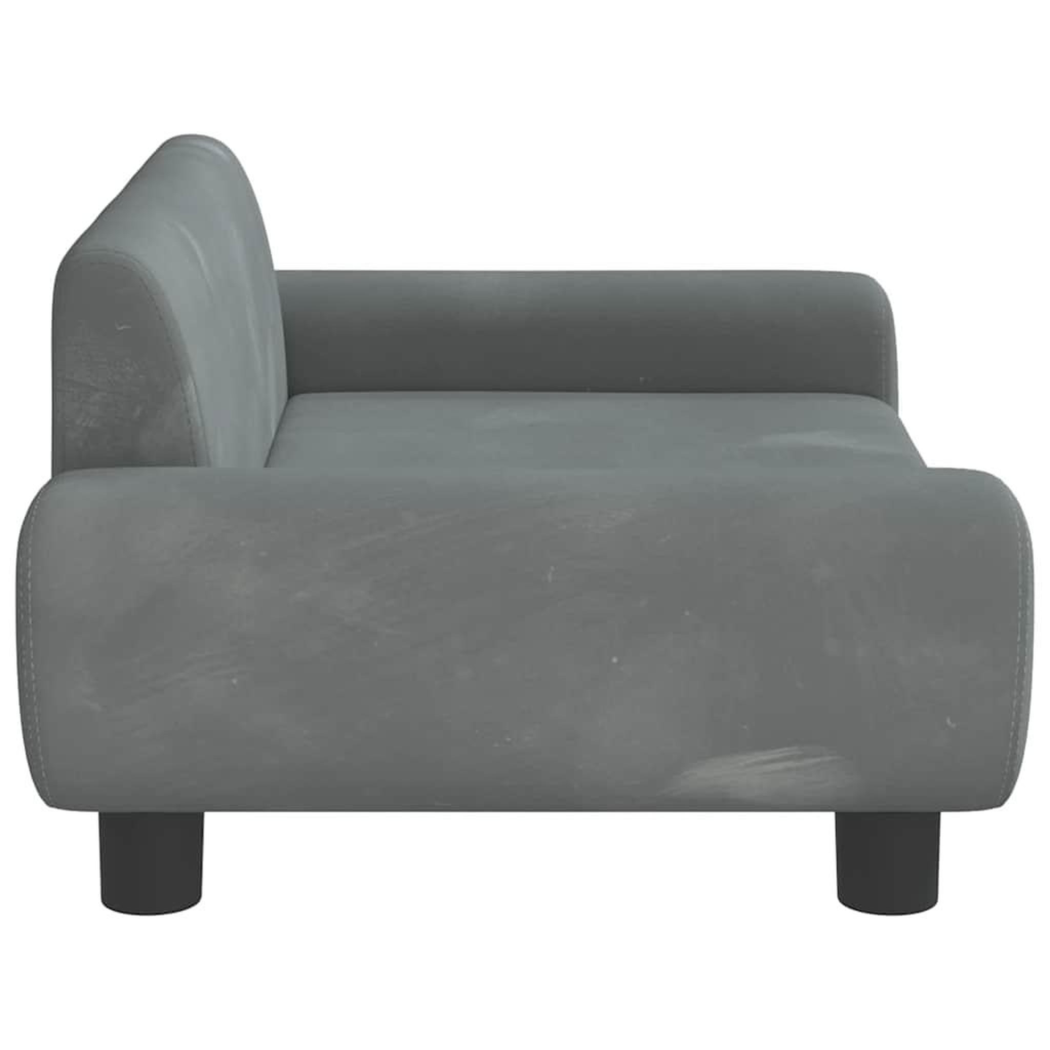 Voir la diapositive 4 : VIDAXL Lit pour chien gris fonce 70x45x33 cm velours