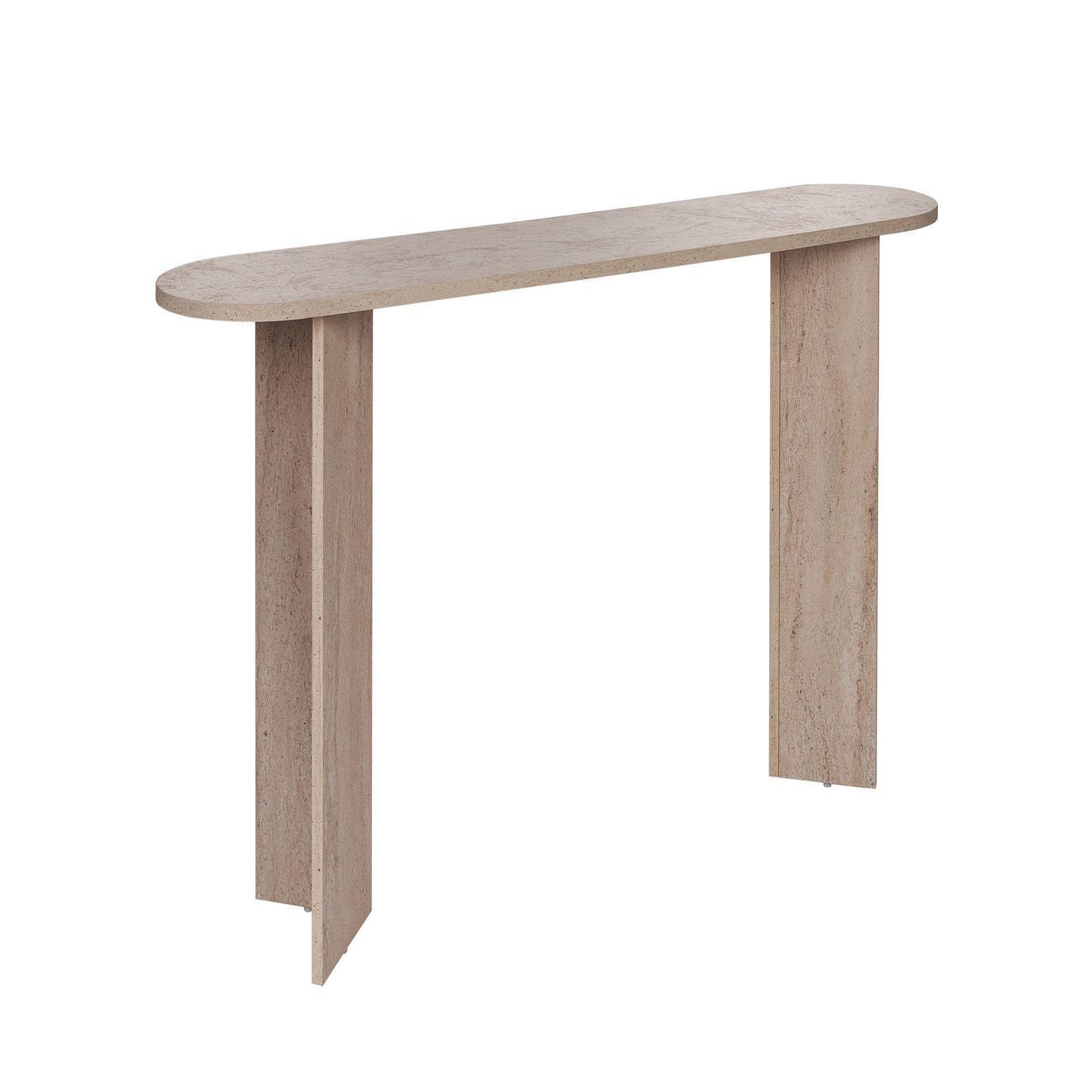 Habitat et Jardin Console en bois  sira  - 150 x 35 x 75 cm - travertin