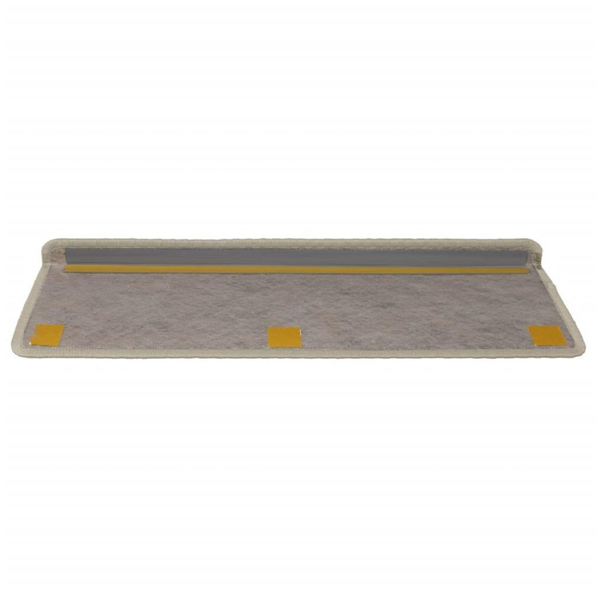 VIDAXL Tapis d'escalier autocollants 15 pcs 65x21x4 cm Gris