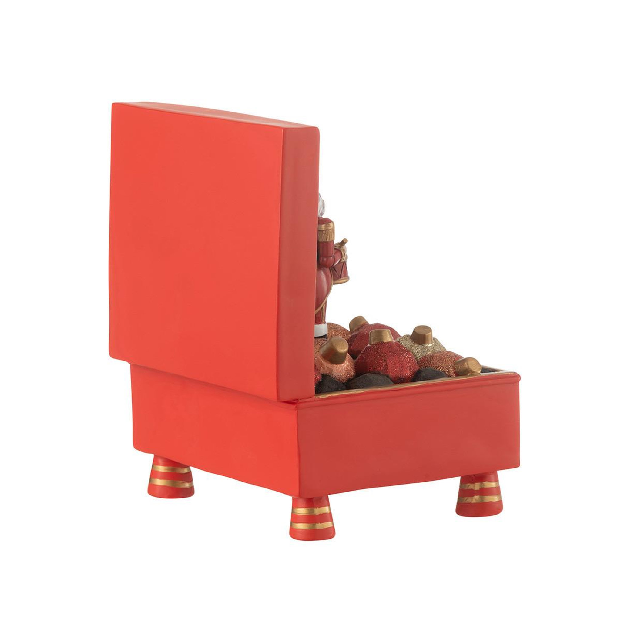 Voir la diapositive 2 : J-LINE Boîte à musique  casse-noisette  19cm rouge