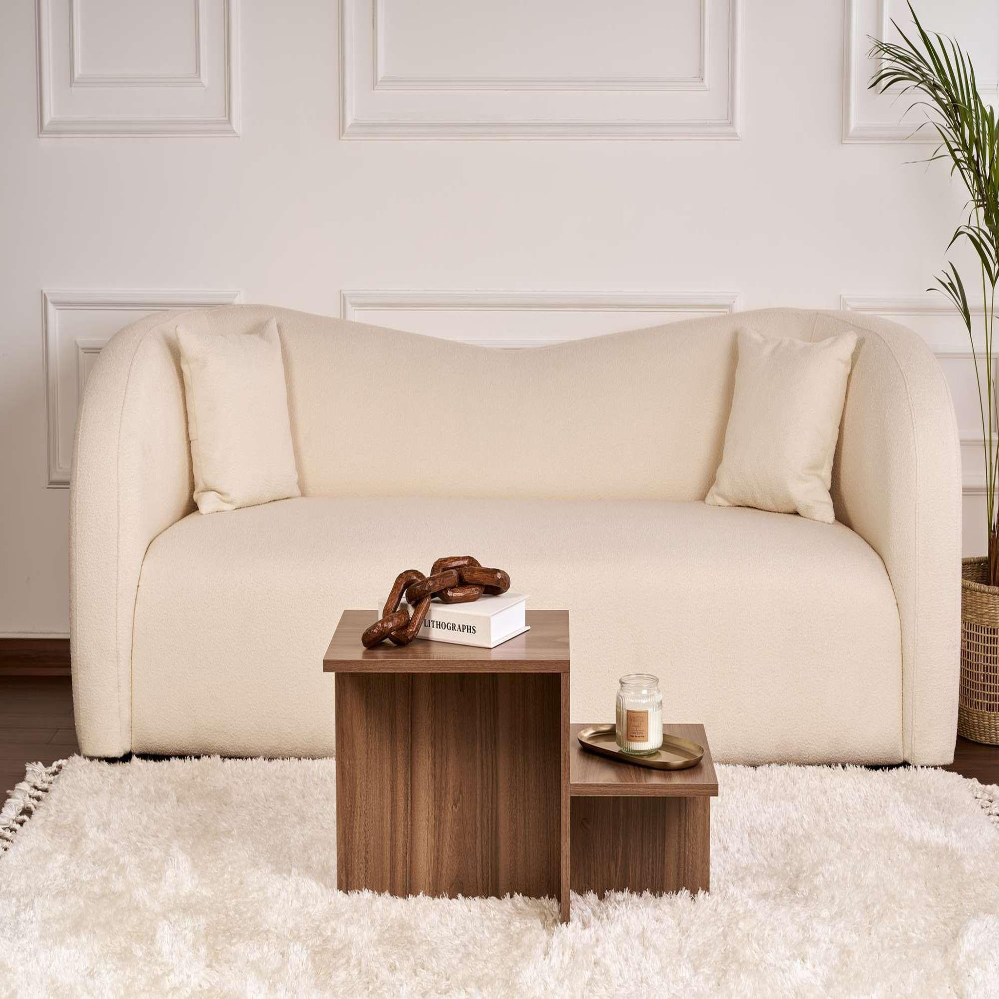 Voir la diapositive 3 : Habitat et Jardin Table basse en bois  harmony  - 80 x 40 x 40 cm - noyer