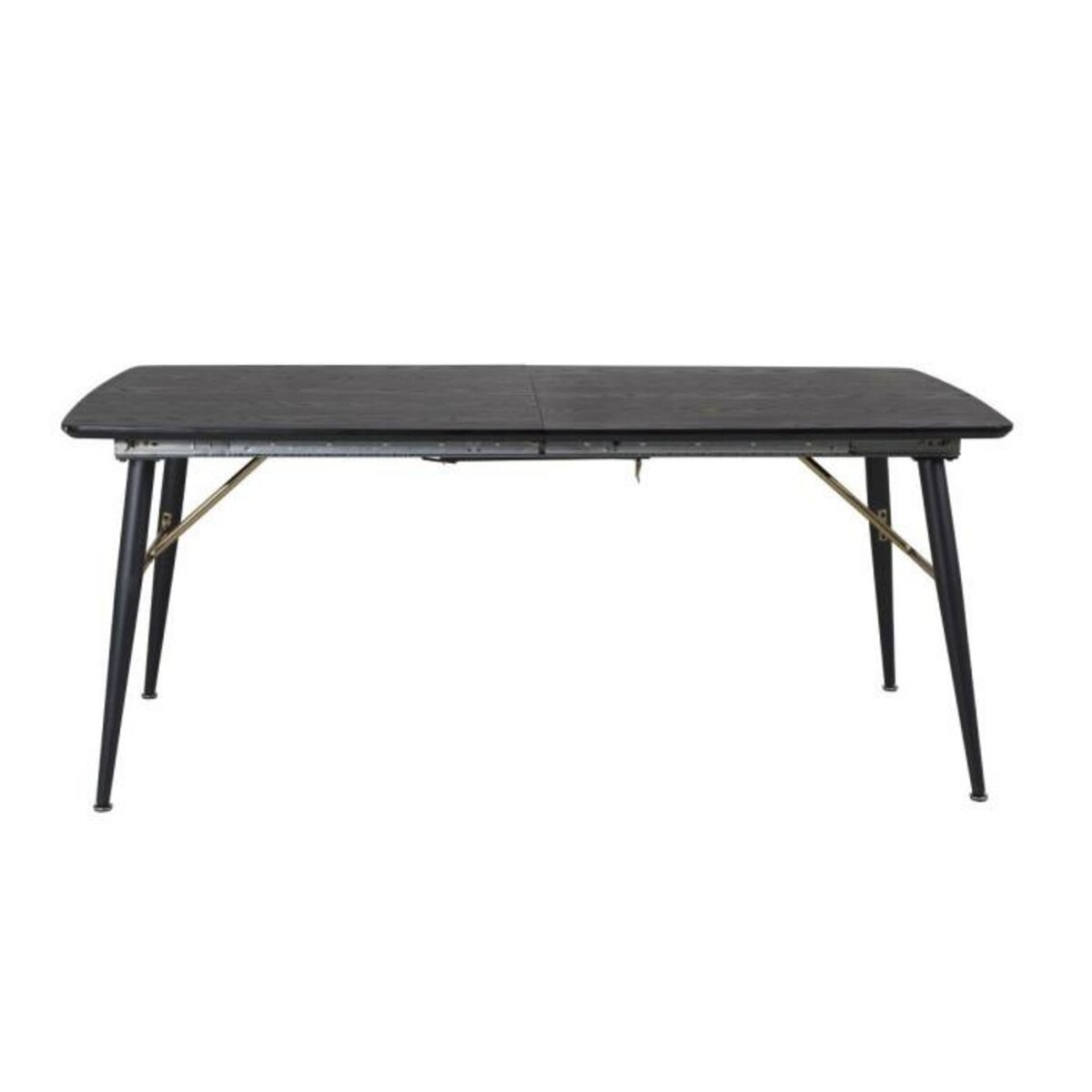 Paris Prix Table à Manger Extensible  Gold  180-220cm Noir