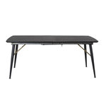 Paris Prix Table à Manger Extensible  Gold  180-220cm Noir