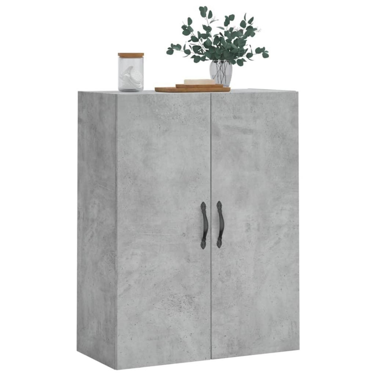 VIDAXL Armoire murale gris beton 69,5x34x90 cm bois d'ingenierie