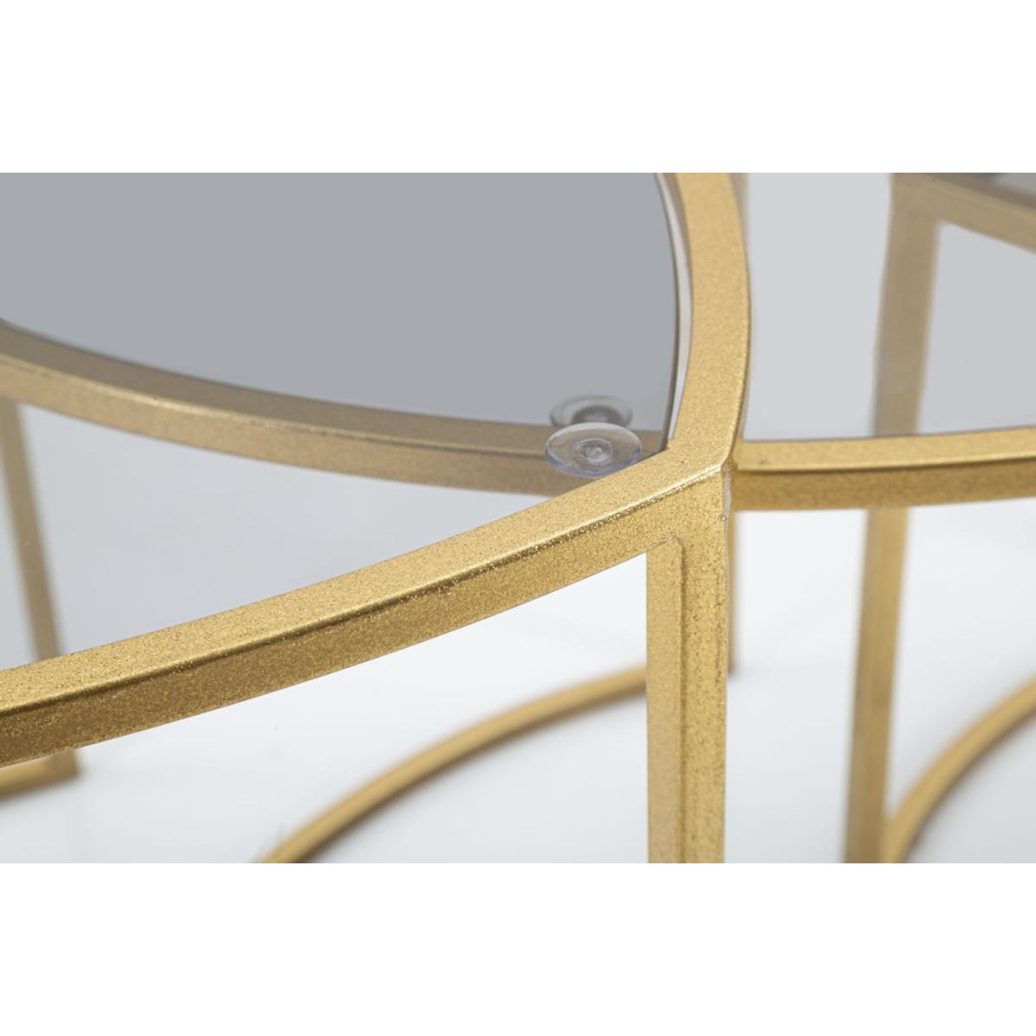 Voir la diapositive 5 : Paris Prix Lot de 3 tables basses  triangle  60cm or