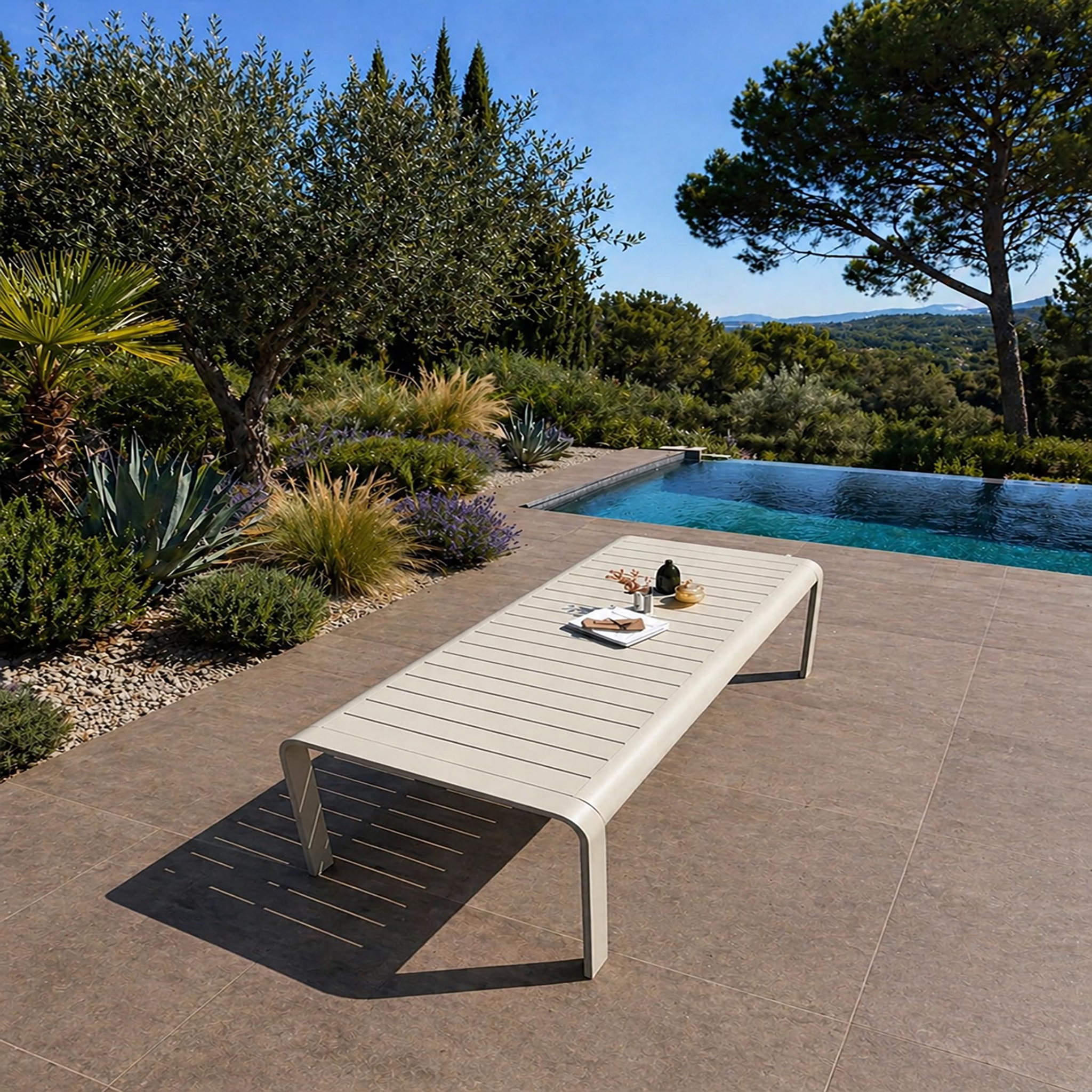 Voir la diapositive 3 : DCB GARDEN Table de jardin en aluminium