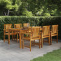 Voir la diapositive 1 : VIDAXL Table de jardin 200x100x74 cm Bois d'acacia solide