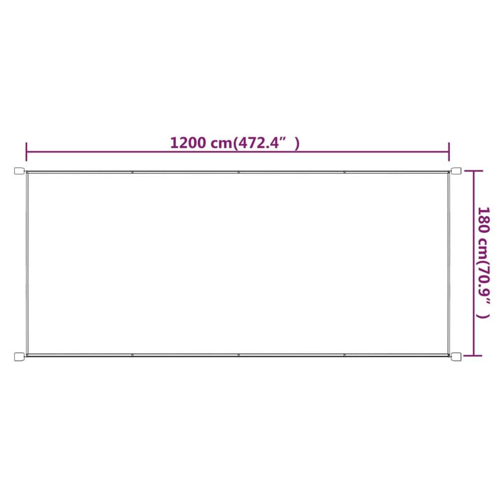 Voir la diapositive 6 : VIDAXL Auvent vertical Terre cuite 180x1200 cm Tissu oxford