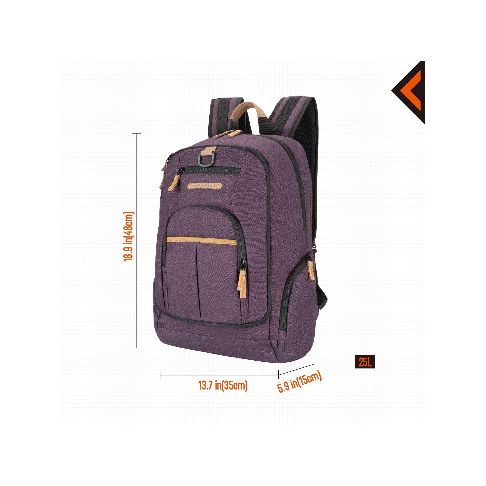 Voir la diapositive 2 : KINGCAMP Sac à dos - kingcamp - modèle arches - violet - 35 x 15 x 48 cm