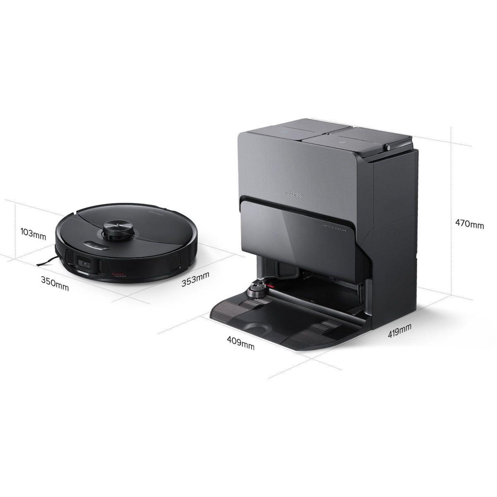 Voir la diapositive 3 : ROBOROCK Aspirateur robot S8 MaxV Ultra Black
