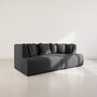 Voir la diapositive 1 : LISA DESIGN Onyx - canapé droit 4 places avec double méridienne - assise profonde - en velours côtelé