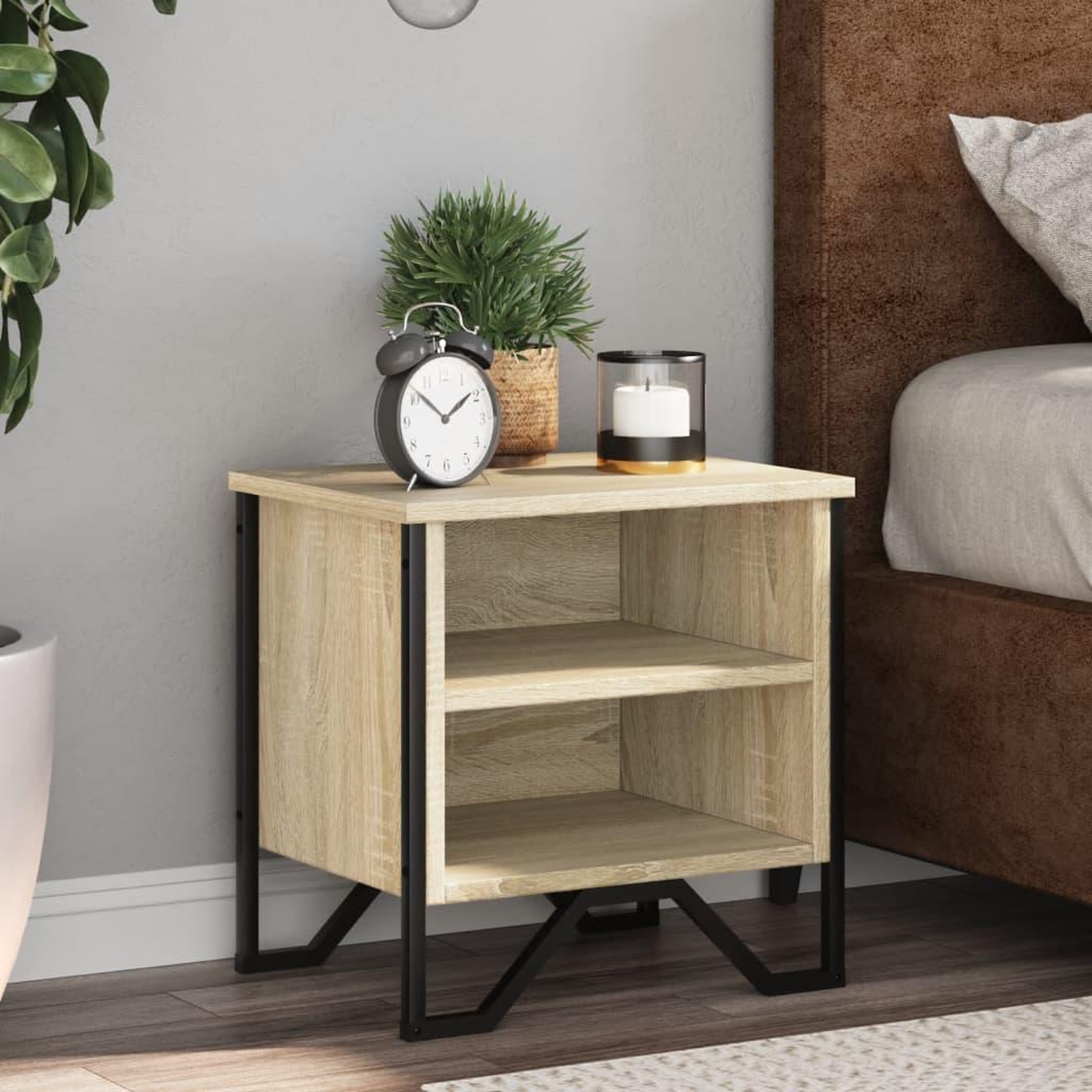 VIDAXL Tables de chevet 2pcs chene sonoma 40x30x40cm bois d'ingenierie